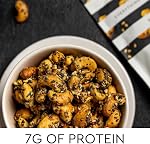 Handfuel Everything Bagel Cashews, Hand Roasted Salted Cashews, 7g of Protein, Non-GMO, Vegan Friendly, Plant Based Flavoured Nuts, Gluten Free - 150 Grams