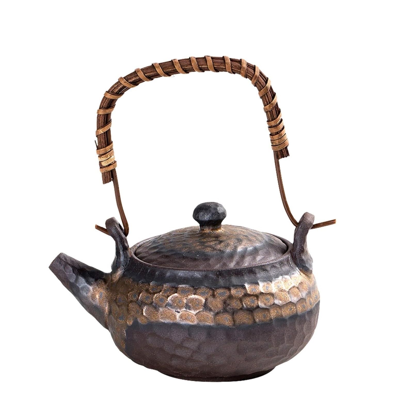 Czajniczek Ręcznie Pleciony Uchwyt Ceramiczny Czajniczek Chiński Home Decor do Herbaty i Kawy