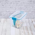 Sterilite 6-Pack Gasket Box, Clear Plastic Storage Bins with Latching Lids, 20 Qt - Large Stackable Tote Containers for Home, Closet, Bathroom, and Office Organization