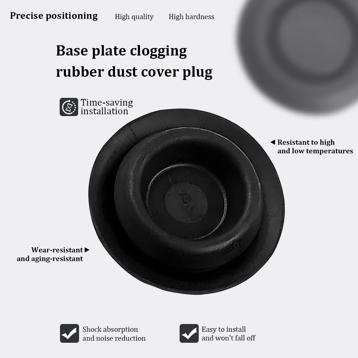 4PCS Round Car Body Floor Drain Plug, Rubber Vehicle Body Floor Pan Drain Plug for Round Hole, OEM#55177482AA Replacement Accessories, Compatible with Wrangler TJ X Durango