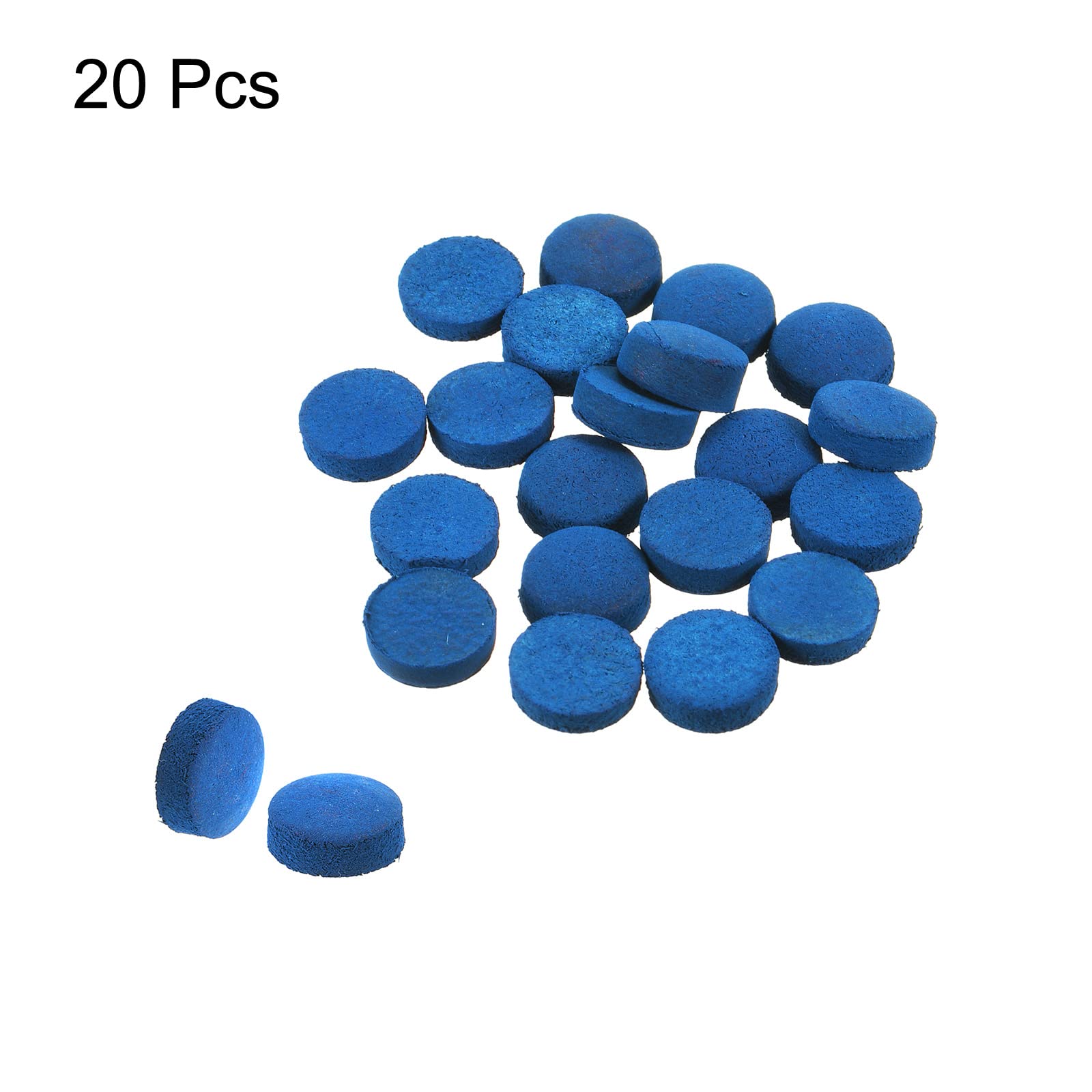 PATIKIL Embouts De Queue De Billard 12mm Bleu - Lot De 10 Pièces Embouts De Remplacement Simili Cuir Pour Bâton De Piscine