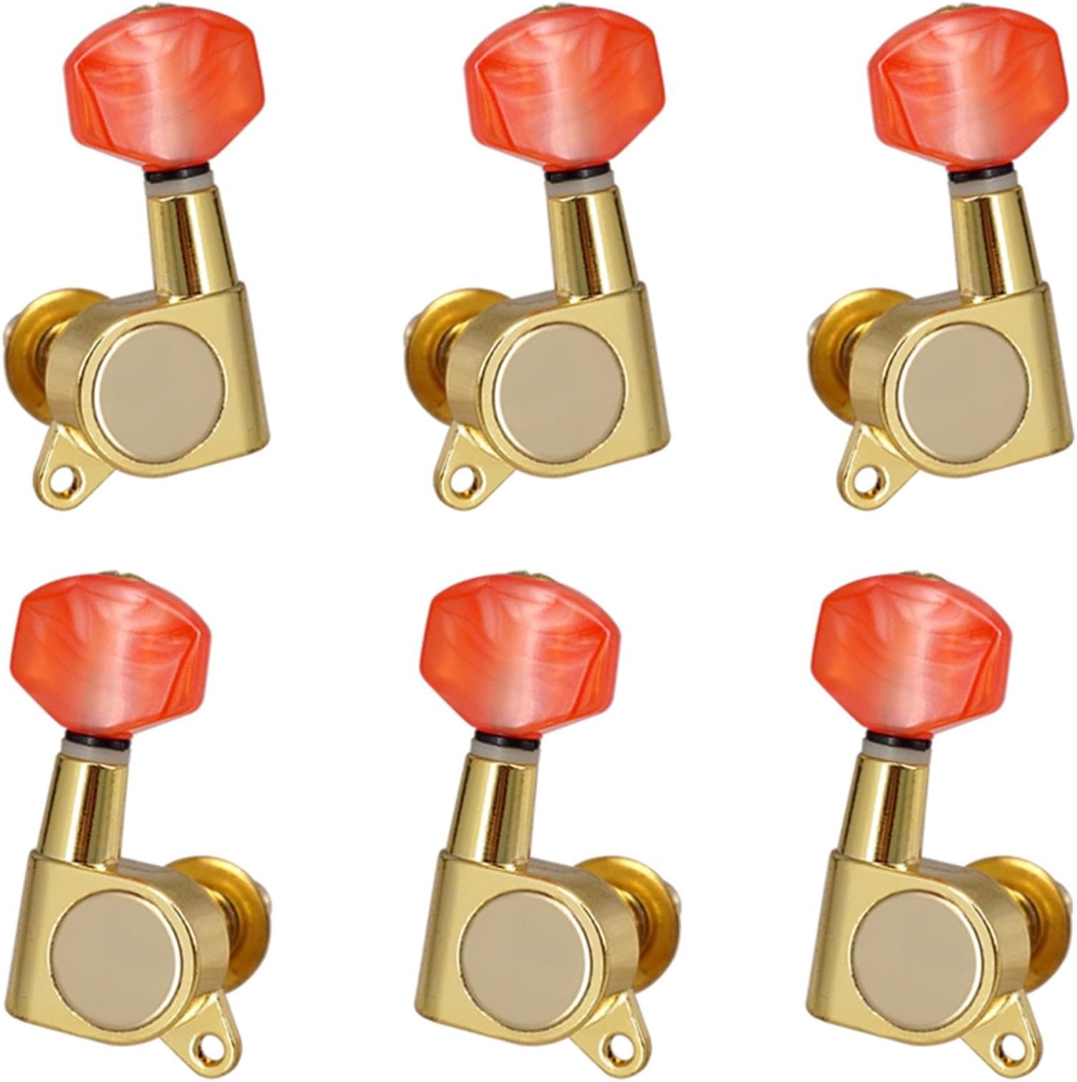 CALANDIS™ 6x Metal Enclosed Tuner Head 3R3L Tuning Keys Head Knob for Acoustic Guitar Gold | Tuning Pegs | Guitar Parts | Parts & Accessories | Guitars & Basses | Musical Instruments & Gear