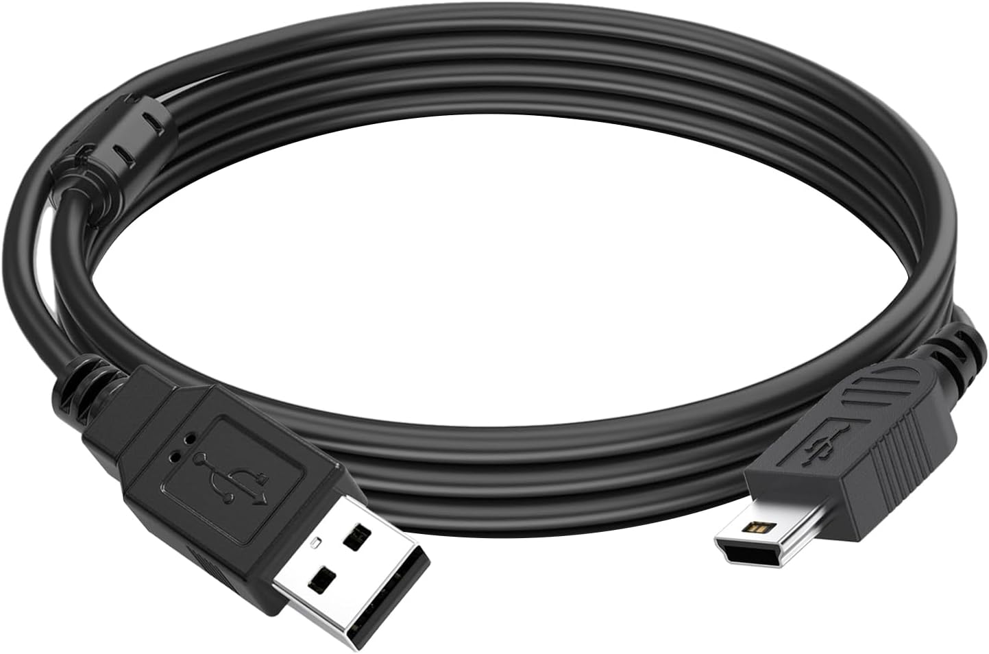 1.5M USB-A to Mini USB Camera Cable for Canon EOS 4000D 2000D 80D 5D Mark III PowerShot G7X - Fast Charging 2A Data Transfer Cord Replacement Lead for Canon DSLR/Mirrorless Cameras (Black)