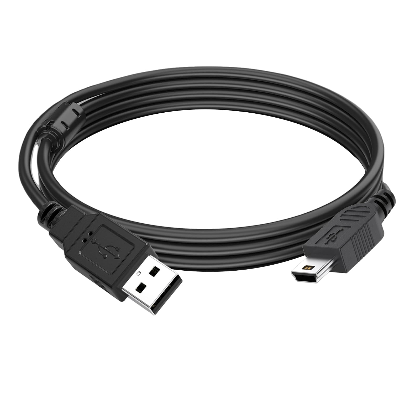 1.5M USB-A to Mini USB Camera Cable for Canon EOS 4000D 2000D 80D 5D Mark III PowerShot G7X - Fast Charging 2A Data Transfer Cord Replacement Lead for Canon DSLR/Mirrorless Cameras (Black)