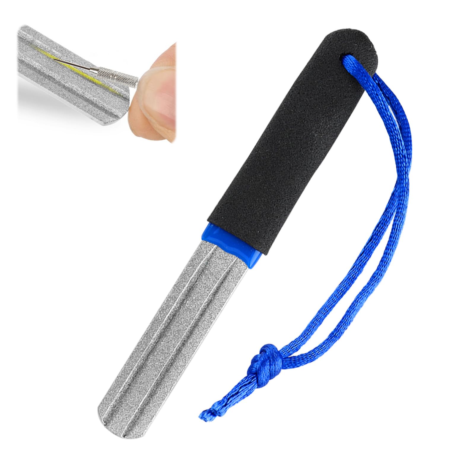 KSVFTB Dart Sharpener, Precision V-Groove Dart Sharpener - Compact, Slim Design For Optimal Steeltip Dart Maintenance, Darts Gifts Rapid Sharpening Tool For Reduced Bounce Outs