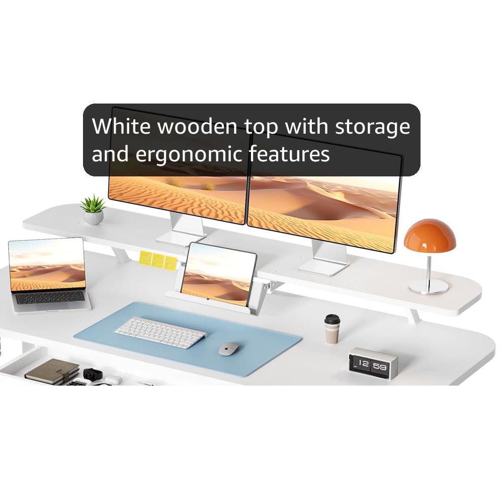 Amazon.com: COMHOMA Electric Standing Desk with Drawers, 48 x 24