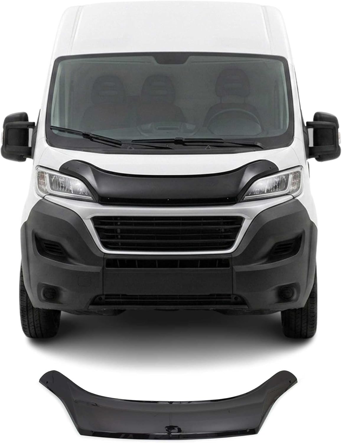 OMAC Front Bug Shield Hood Deflector for RAM ProMaster 2023-2026 Acrylic Smoke