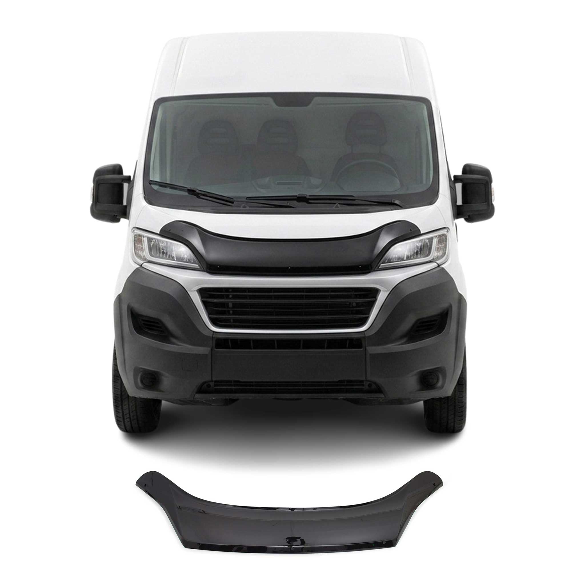 OMAC Cofano Deflektor Insekten Steinschlagschutz compatibile con FIAT Ducato 2014-2026 Dunkel