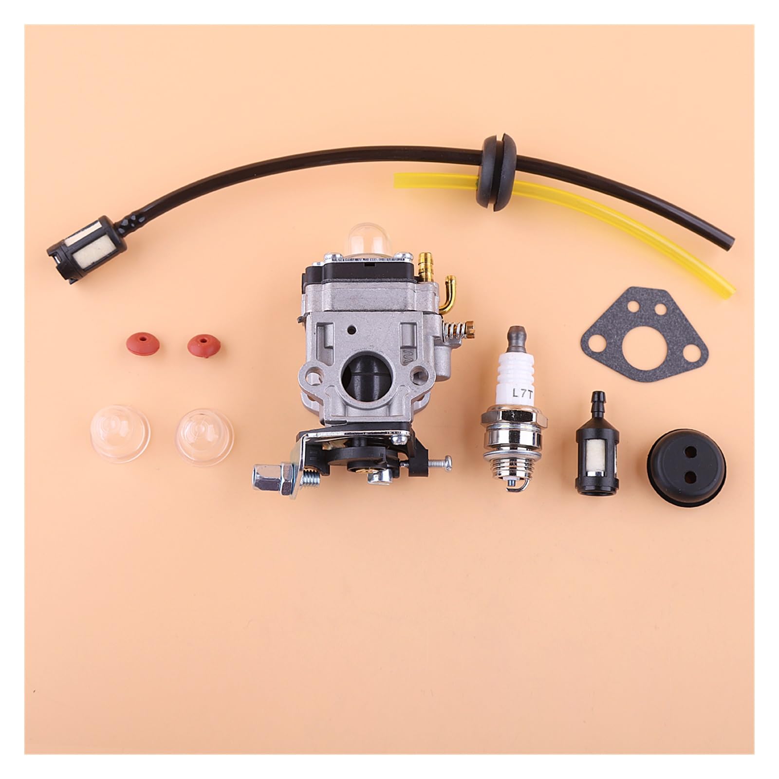 Carburatore Kit for 52cc 49cc 43cc Benzina Decespugliatore Con Guarnizione Tubo Candela Filtro Benzina Accessori Parti