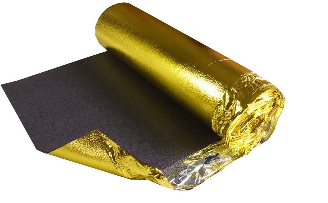 Grandismo 5mm , 6mm or 7mm Super Gold Underlay - Choose Any Size - for Wood / Laminate Flooring - Provides Acoustic Sound and Impact Reduction - (7mm, 15m2 (1m x 15m))