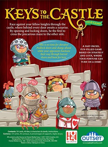 Miniatura 2 de Keys to the Castle - Carrera al otro lado! - Un juego de cartas para construir el tablero para familias - 2 a 4 jugadores - diferente cada vez que