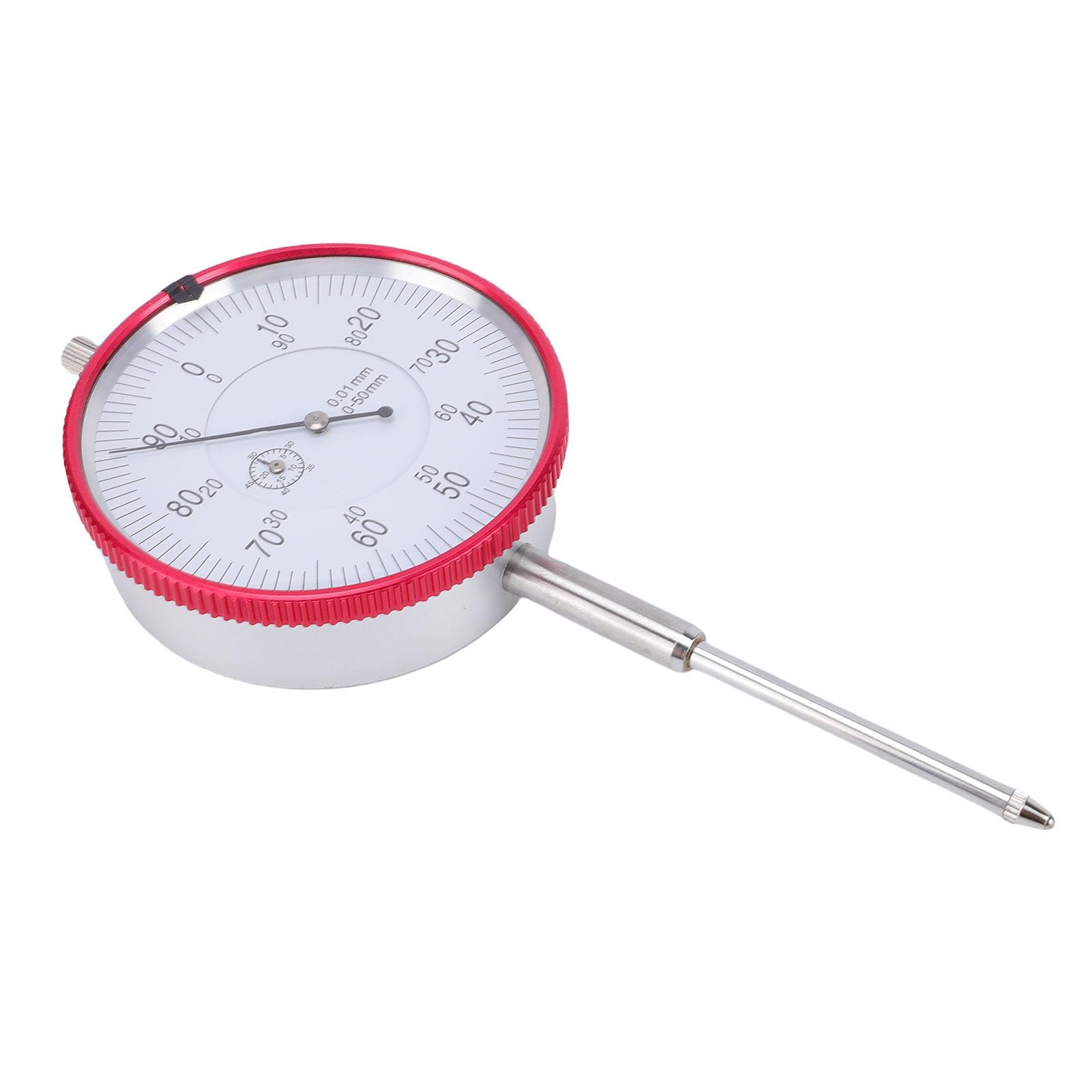 Präzisions-Zeiger-Messuhr, Verriegelter, 0-50 mm Messbereich mit 0,01 mm Genauigkeit, Rostfreie Edelstahl Ausführung für Werkstatt und Maschinenbau