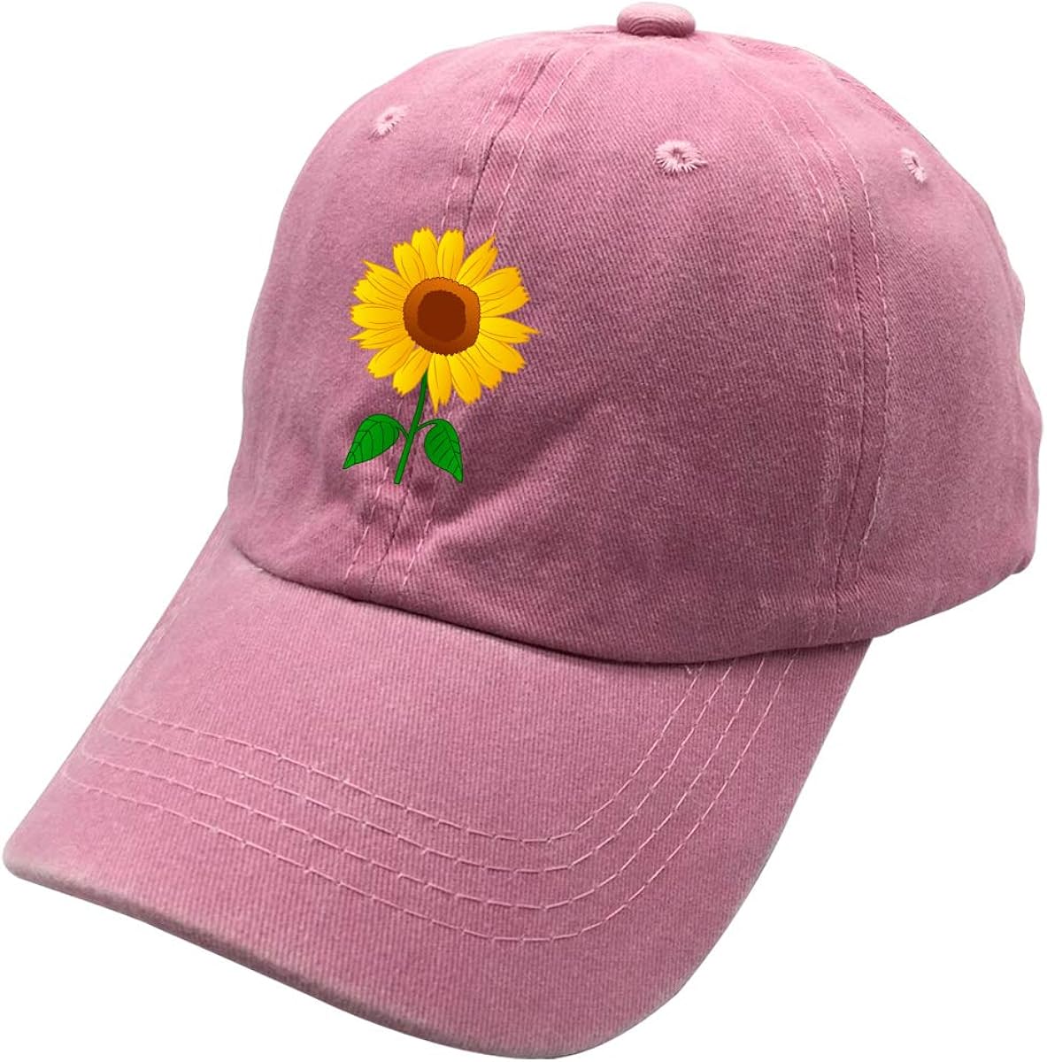 Waldeal Girls' Printing Sunflower Vintage Washed Dad Hat Cute Teen Baseball Cap Black: Clothing, Shoes & Jewelry