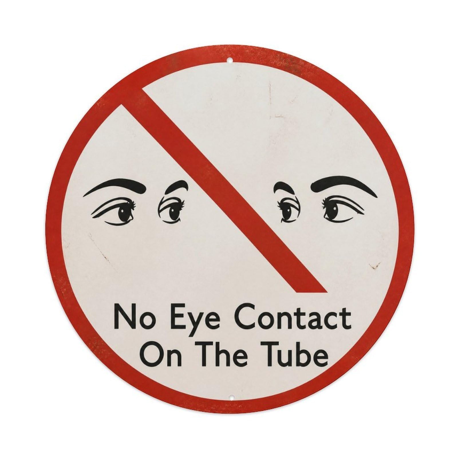 Olyhtr 8X8inch Classic Style Humor Notice Public British Traditional Typography Metal Tin Sign