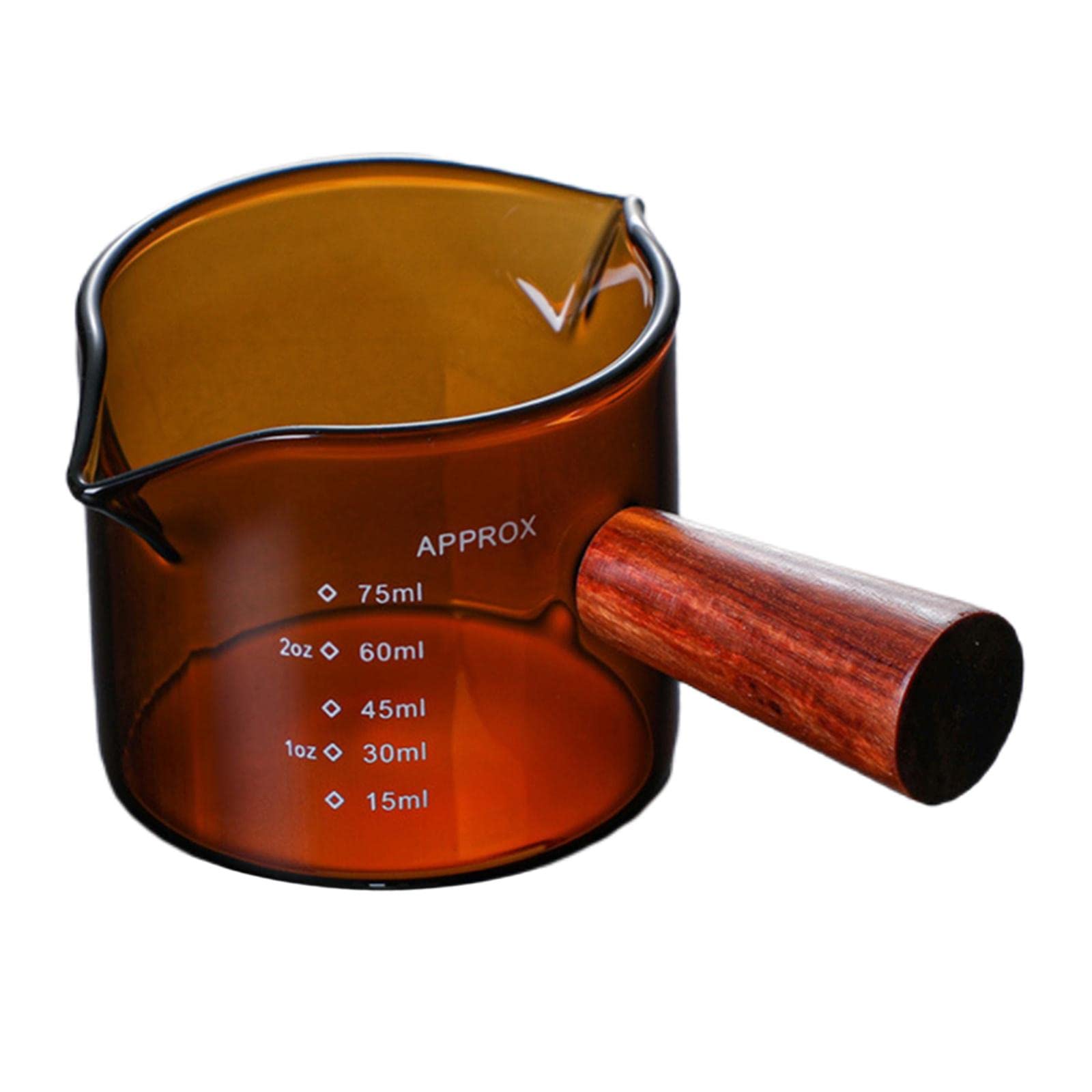 LEIXIUSM Glass Measuring of espresso, Amber