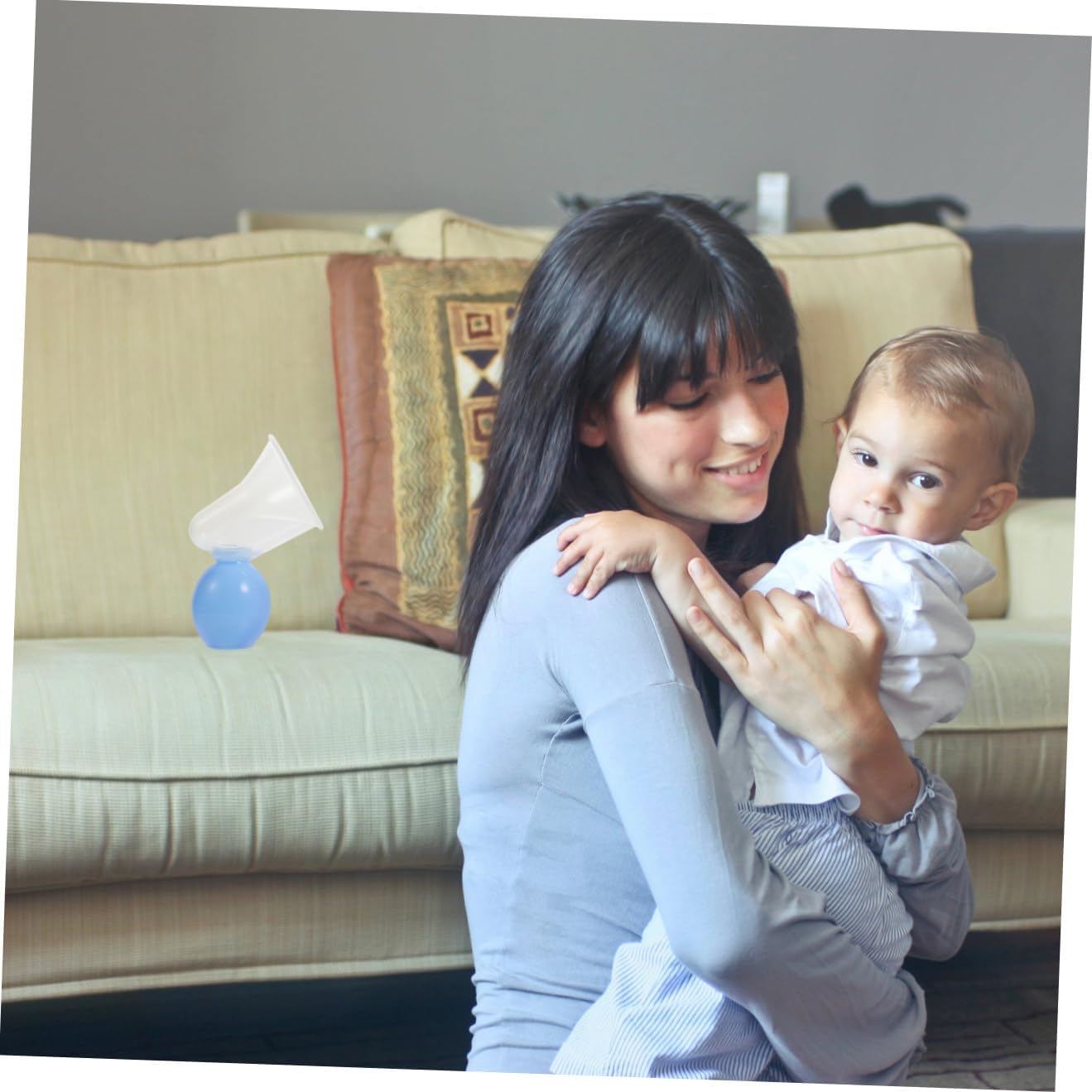VICASKY 2sets Portable Easy to Use Prevents Backflow Safe for Skin for Home and Travel Essential Breastfeeding Supplies