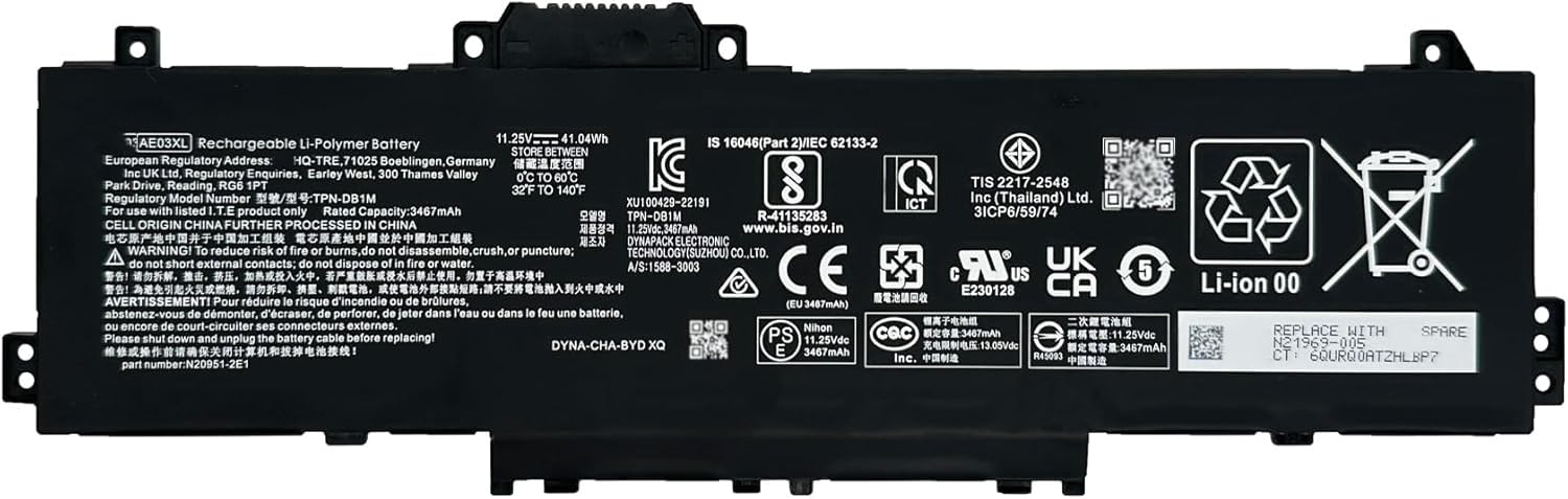 WISTAR AE03XL Laptop Battery 41.04Wh for HP 240 G10 / 245 G10 / 246 G10 / 250 G10 / 255 G10 / 256 G10 / 14-EE 14-EP 14-EM 15-FC 15-FD Series N21969-005 N2095-AC1 HSTNN-0B3E TPN-DB1N-image-46
