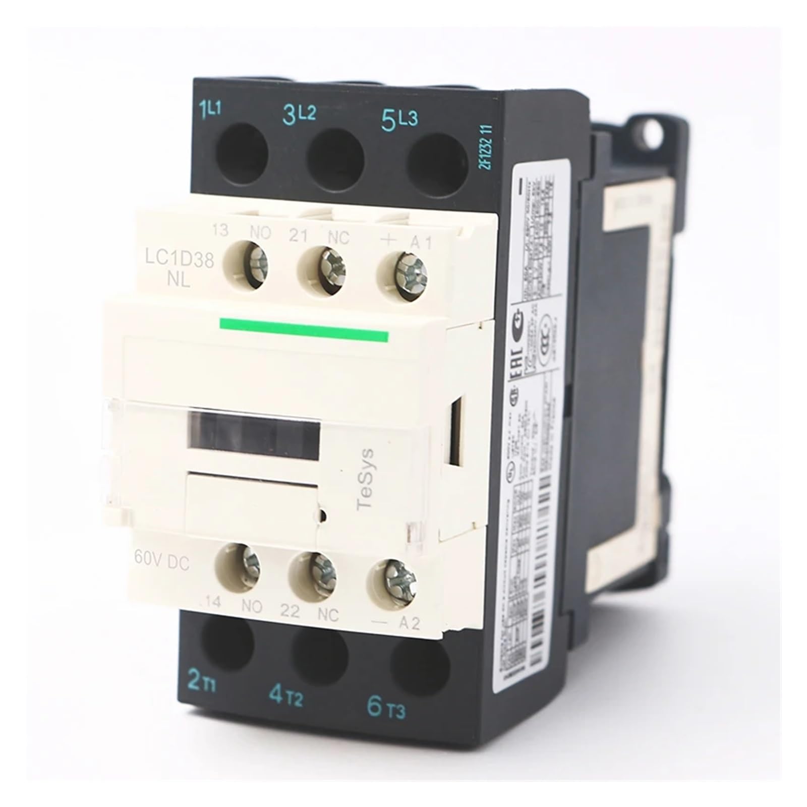 RCGKNNMUZ LC1D38NL DC electromagnetic contactor 3P 3NO LC1-D38NL 38A 60V DC Coil