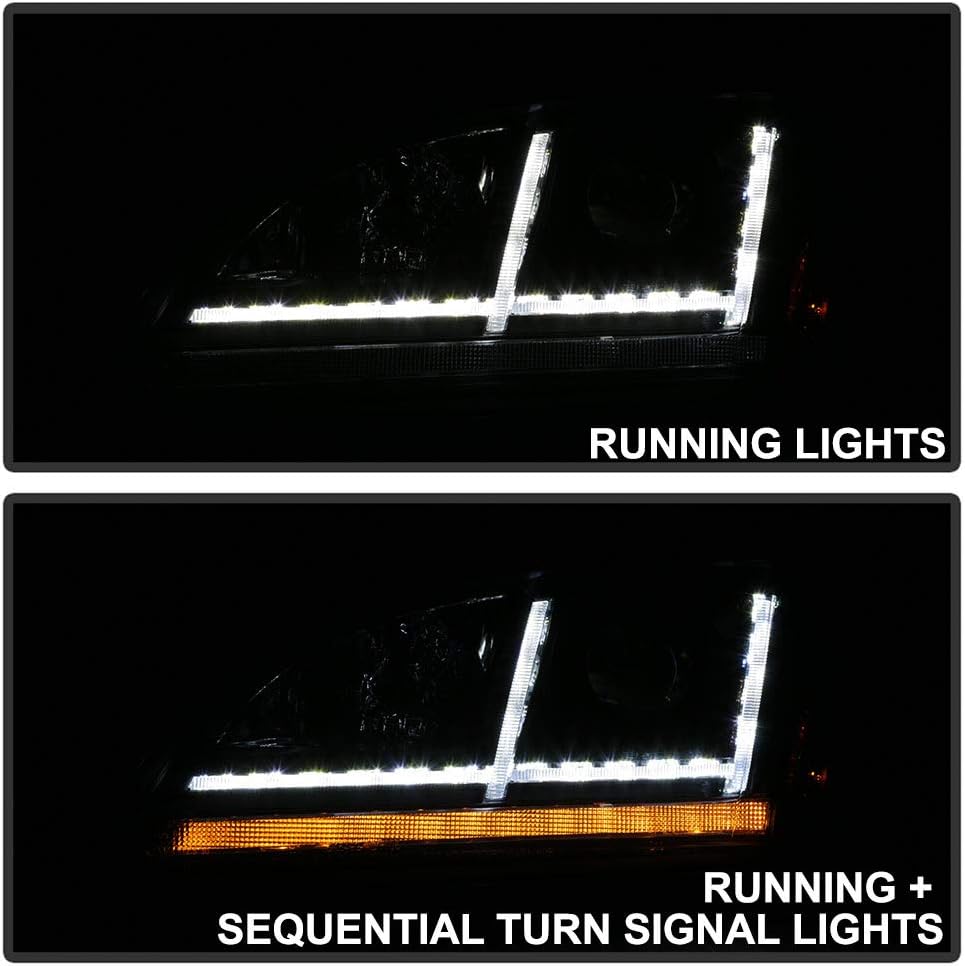 ACANII - For [HID/Xenon Model] 2008-2014 Audi TT LED DRL Sequential Turn Signal Projector Headlights Headlamps Assembly