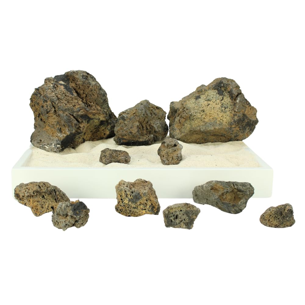 Kit de roches Whimar Blue Fairy pour aquarium – set aquascaping | roches bleu-grisâtres inertes, ne modifient pas le pH | disposition Iwagumi, habitat naturel pour poissons, idéal aussi bien pour les