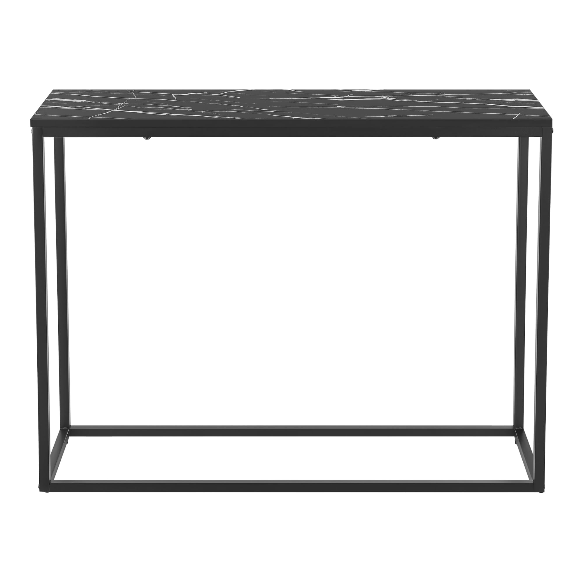 [en.casa] Konsolentisch Kittilä Sideboard 80 x 100 x 30 cm Flurtisch Beistelltisch Büro Wohnzimmer Industrial Schwarz/Marmoroptik