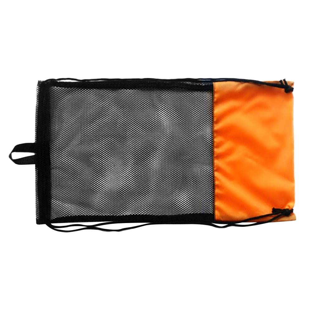 Mesh Drawstring Bag for Snorkeling Scuba Diving Fins Goggles Mask Orange-picture-56