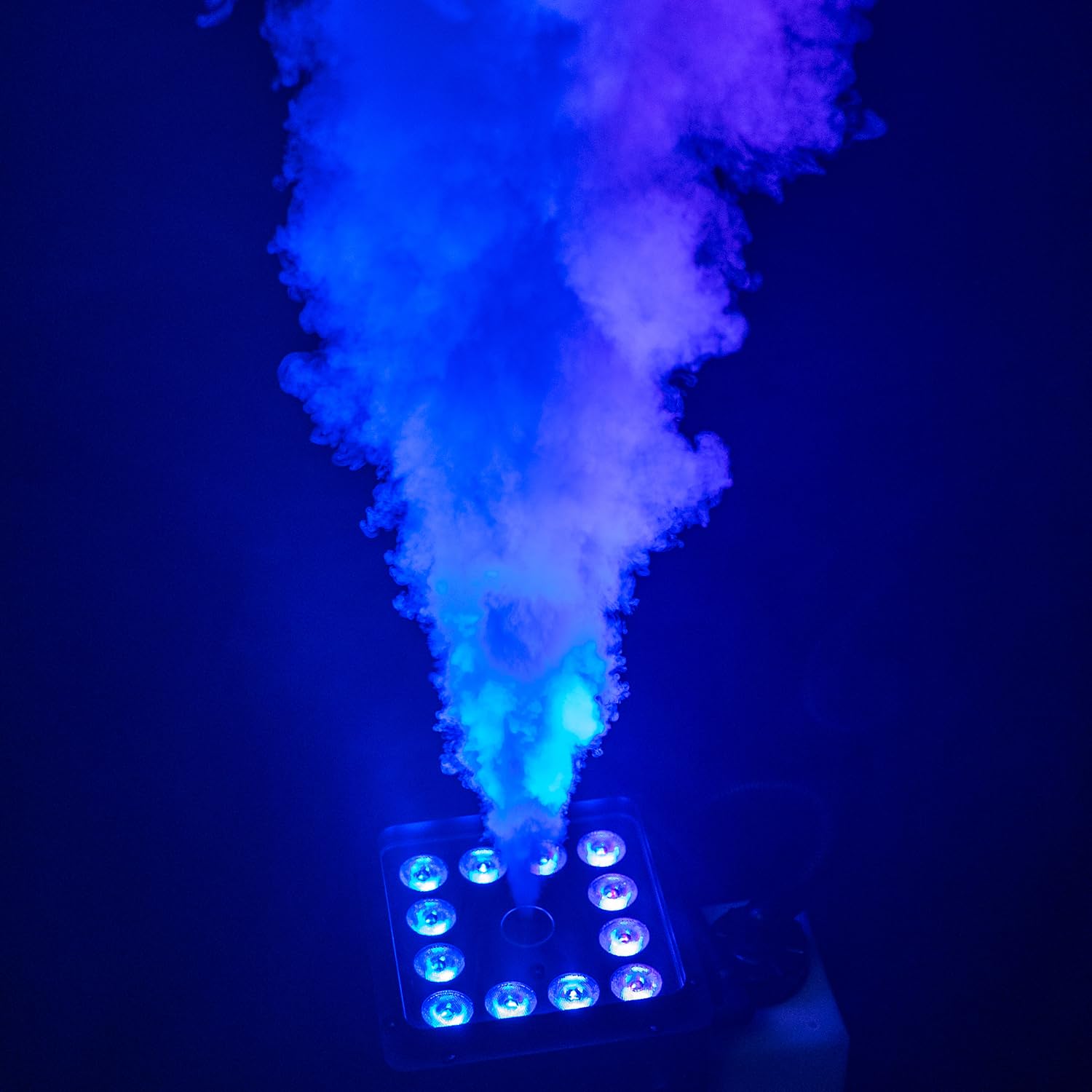 QTX VertiBox - Nebbia verticale compatta a LED, effetto fumo e luce per DJ, discoteca, palcoscenico, Natale e Halloween, telecomando wireless, DMX, LED RGB