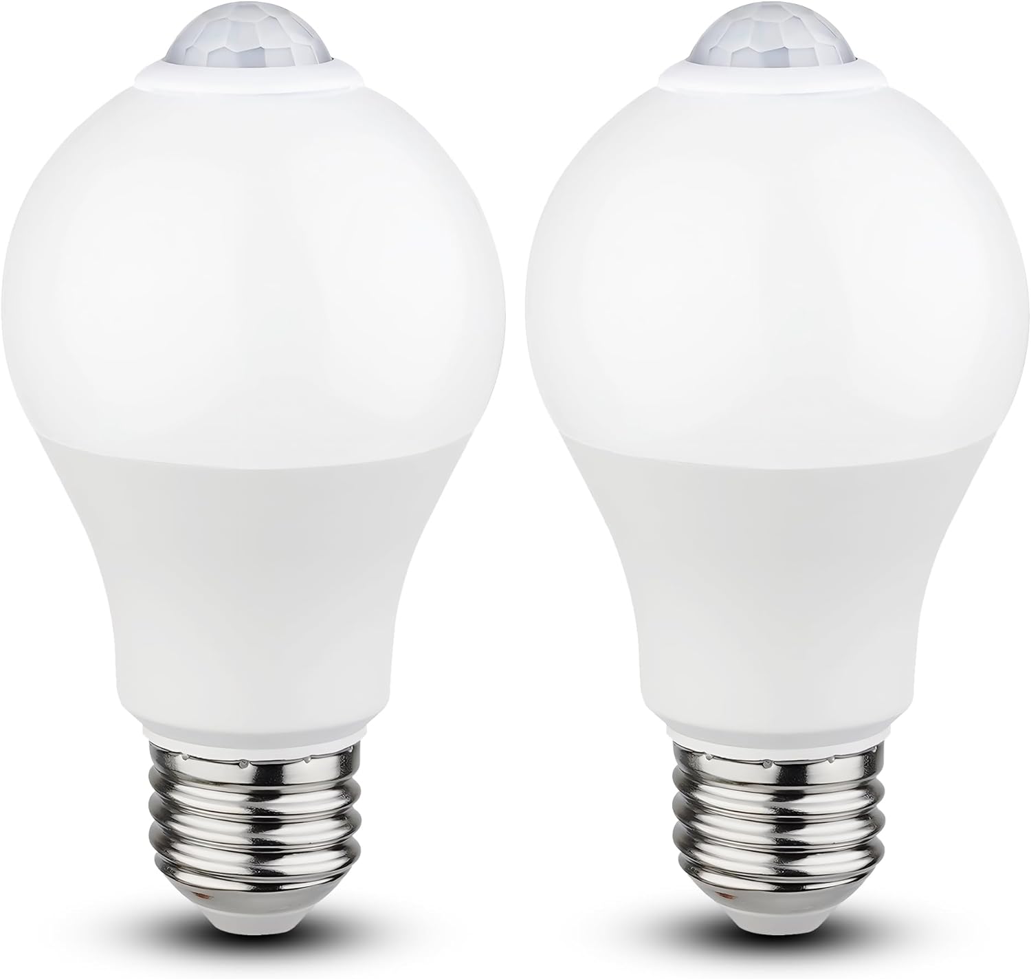 Motion Sensor Light Bulbs - 9W (60W Equivalent) E26 Motion Activated LED Light Bulb 5000K Daylight Dusk to Dawn Security Bulb Auto On Off Indoor Outdoor for Front Door Porch Basement Closet(2 Pack)