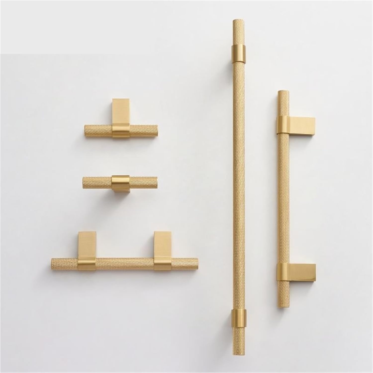 Solid Brass Knurling Patterned Cabinet T-bar Extended Length 40 Inches Kitchen BPull 1Pcs(CH080-BB-T60)