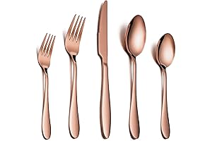 E-far Silverware Set 20-Piece Copper Bronze Service for 4