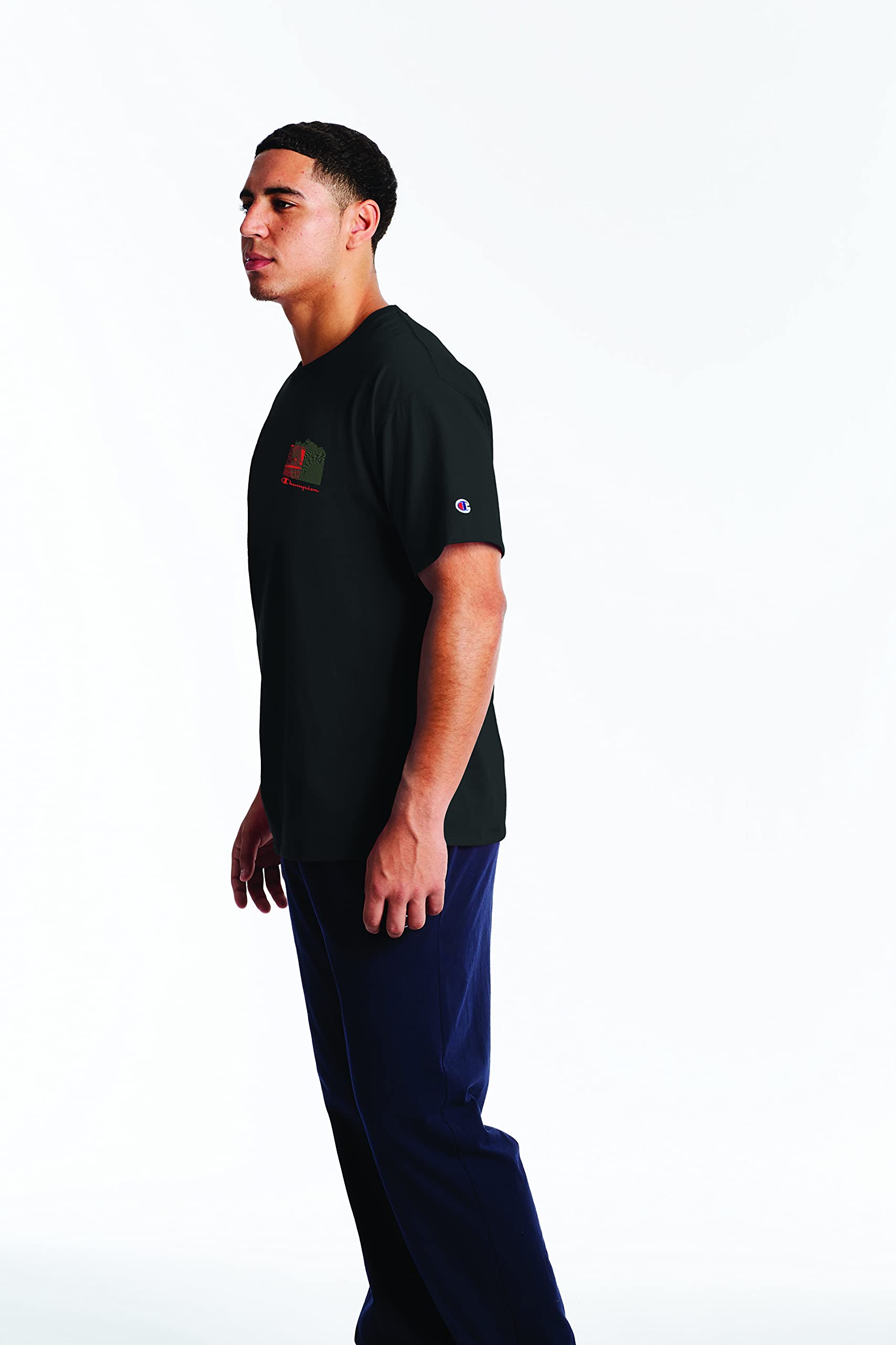 Champion Men's T-Shirt, Men's Crewneck Cotton Tee, Men's Mid-Weight T-Shirt
