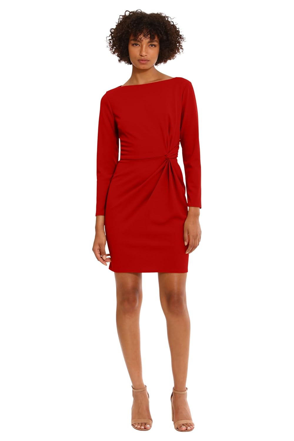 Donna Morgan Womens Side Waist Twist Detail Dress Workwear Office Career Event Party Guest of