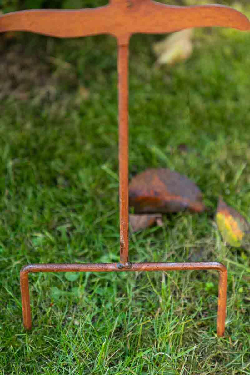 KUHEIGA Gartenstecker Farn Metall Edelrost, Gartenfigur H: 93cm Blatt zum Stecken, Garten