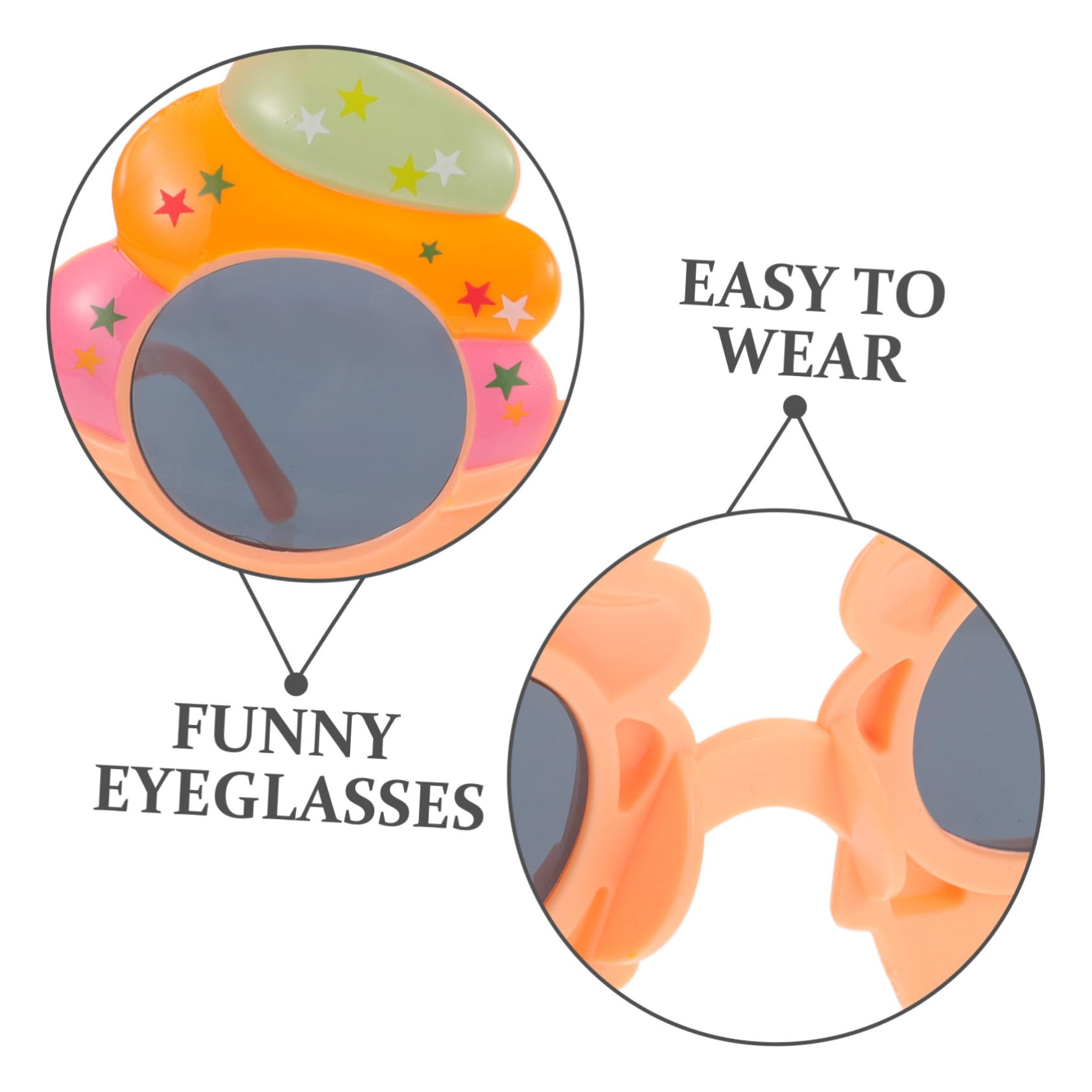 8 Stck. Teiliges Hawaii Party Brillen Eiscreme Design Lustige Brille Fotorequisite Leichtes Kunststoff Accessoire für Strand Karneval Festival Erwachsene