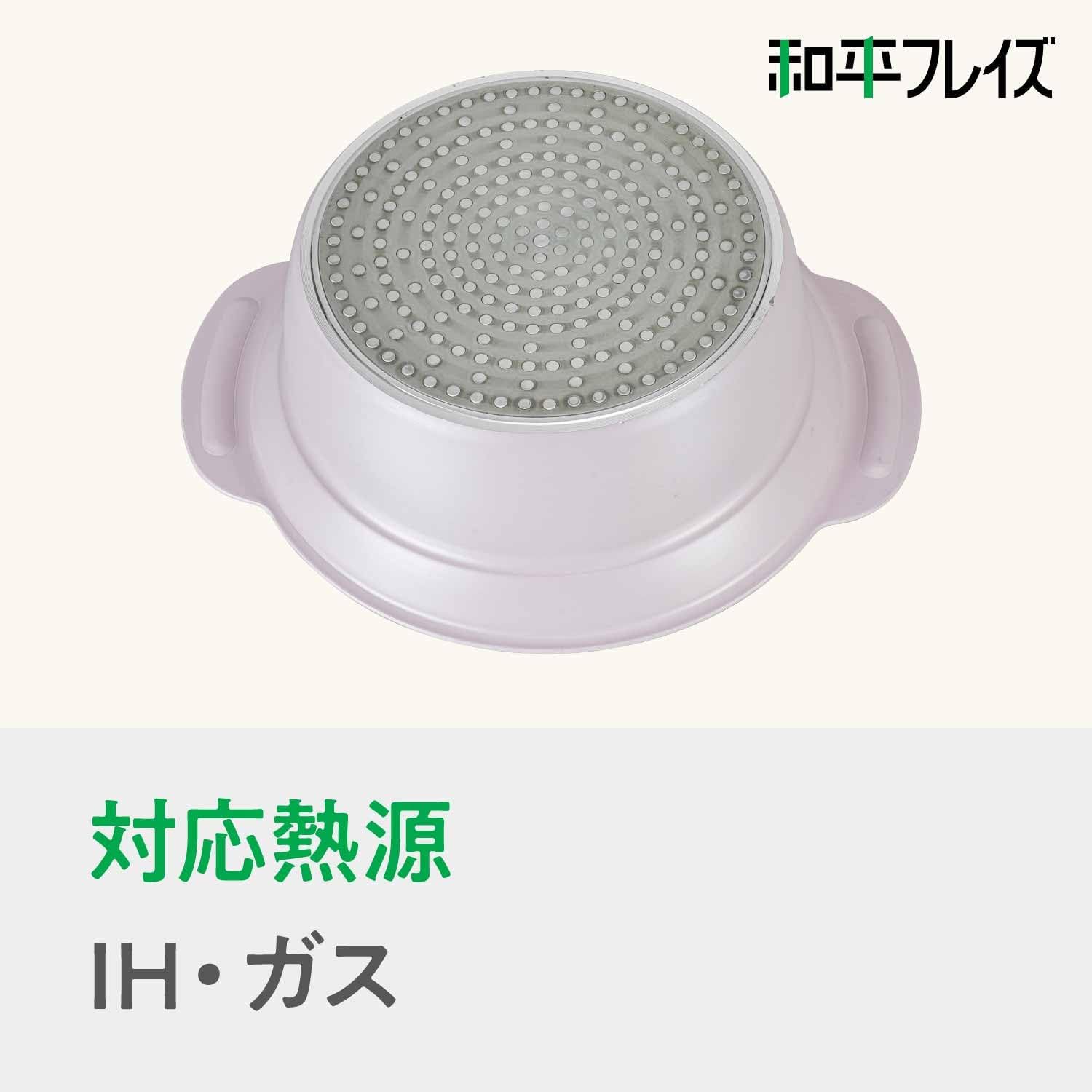 和平フレイズ 卓上鍋 16cm パープル 1人用 軽い ミニサイズ セラミック加工 焼付塗装 IH・ガス対応 プチなべ RB-2095