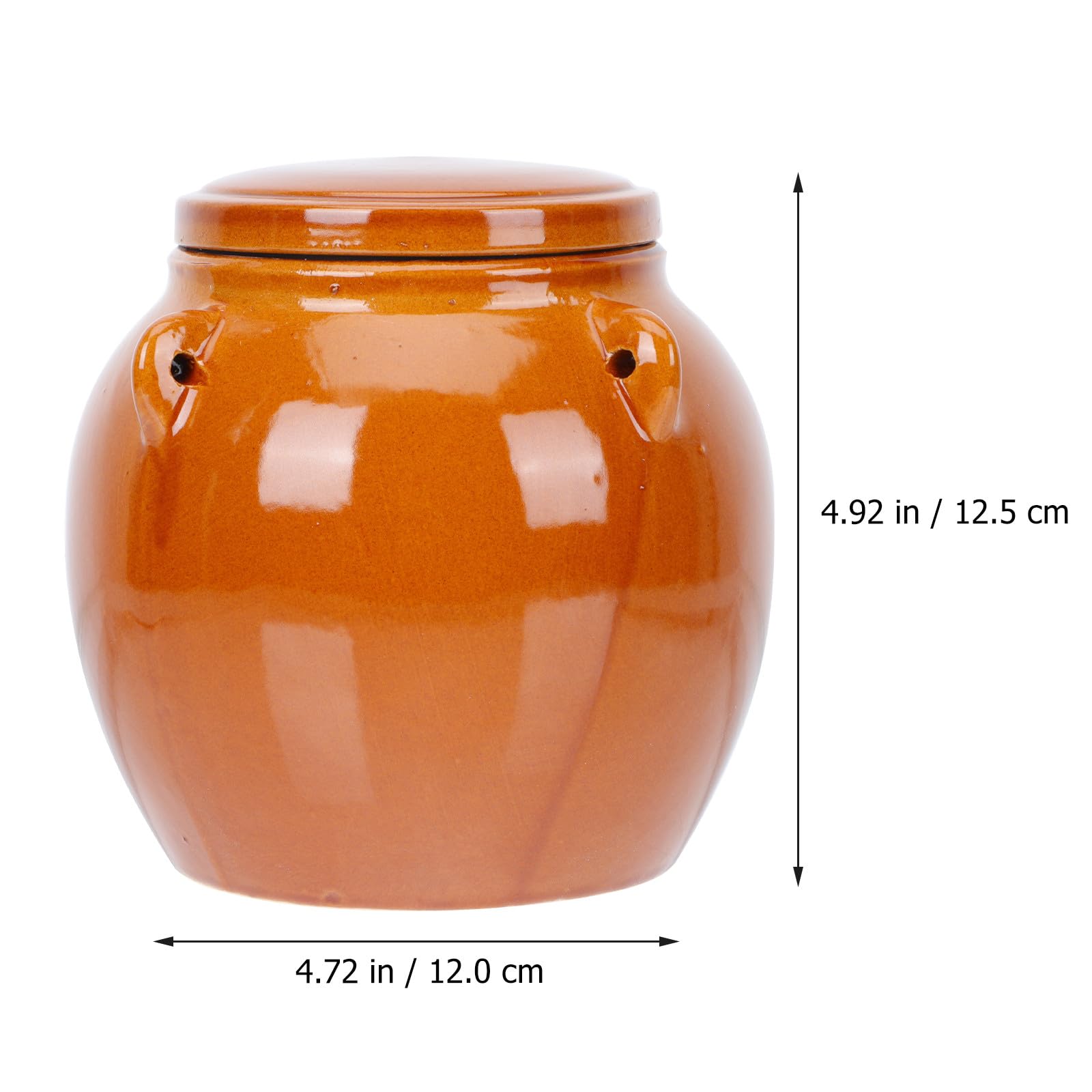 OSALADI Tarro de Cerámica Sellado Vintage Mediano 2 Kg con Tapa Hermética para Almacenamiento de Miel, Encurtidos y Alimentos en Cocina, Recipiente para Fermentación y Conservación Casera