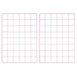 2Pcs Iron Wire Grid Panel, Decorative Panels Board | Photo Pictures Display Holders Hanging Frame for Home Office (Pink, 16