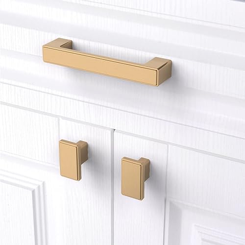 Miniatura 2 de Asidrama Paquete de 10 manijas de gabinete de cocina de bronce champán de 3.75 pulgadas (3.780 in), tiradores de gabinete, accesorios de gabinete de