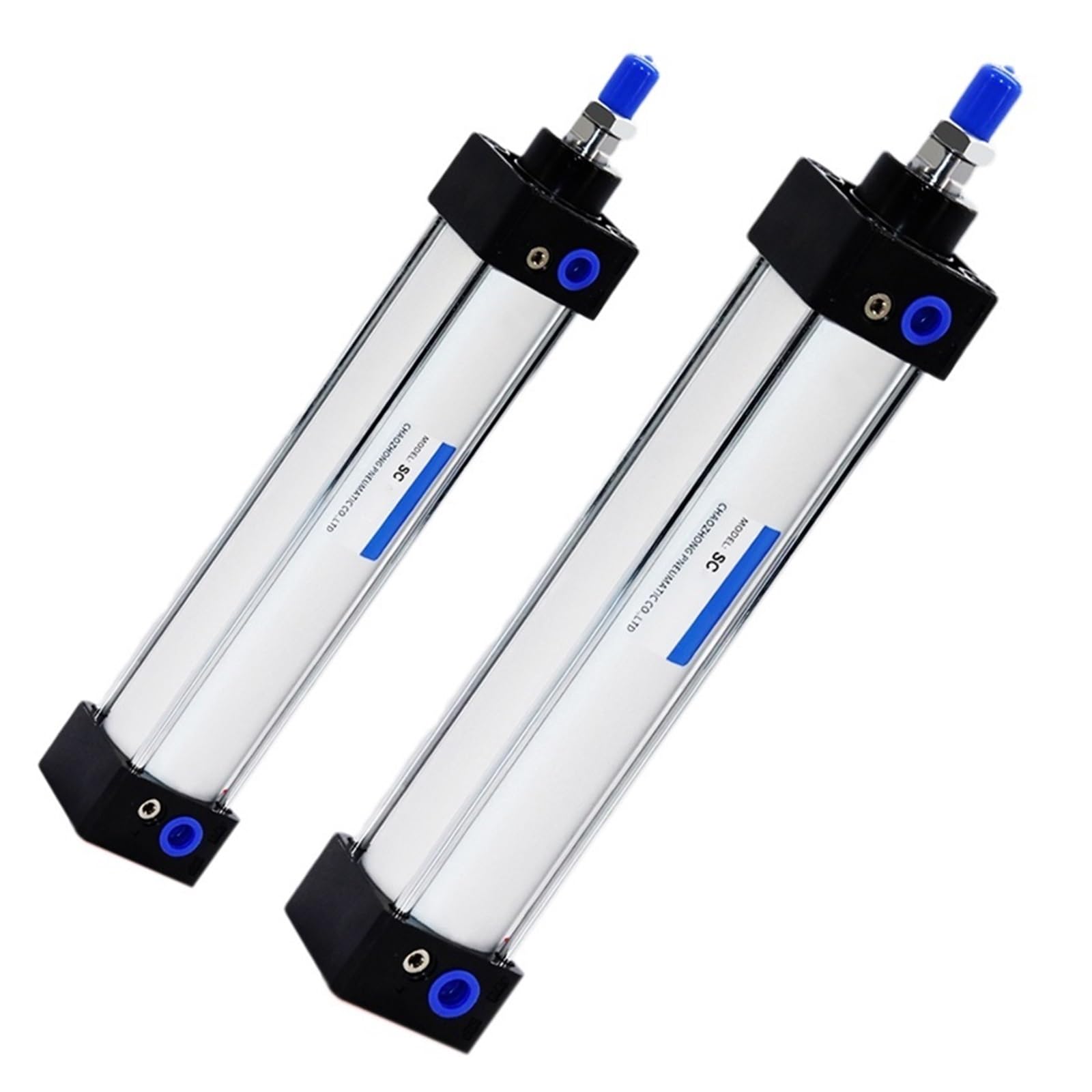 Cilindro estándar doble acción aleación aluminio industrial | Serie SC, 0,1-0,9 MPa, 1,35 MPa máx., componente de accionamiento lineal de carrera larga(Stroke 125mm,BORE 63mm)