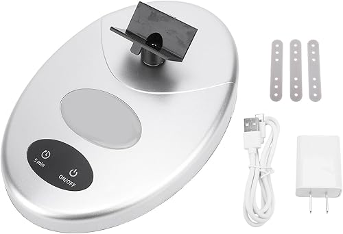 Miniatura 6 de ZJchao Nail Polish Shaker Mixer with 5 Minute Timer Powerful Vibration Portable Liquid Gel Polish Bottle Shaking Machine for Salon Home Silver (US