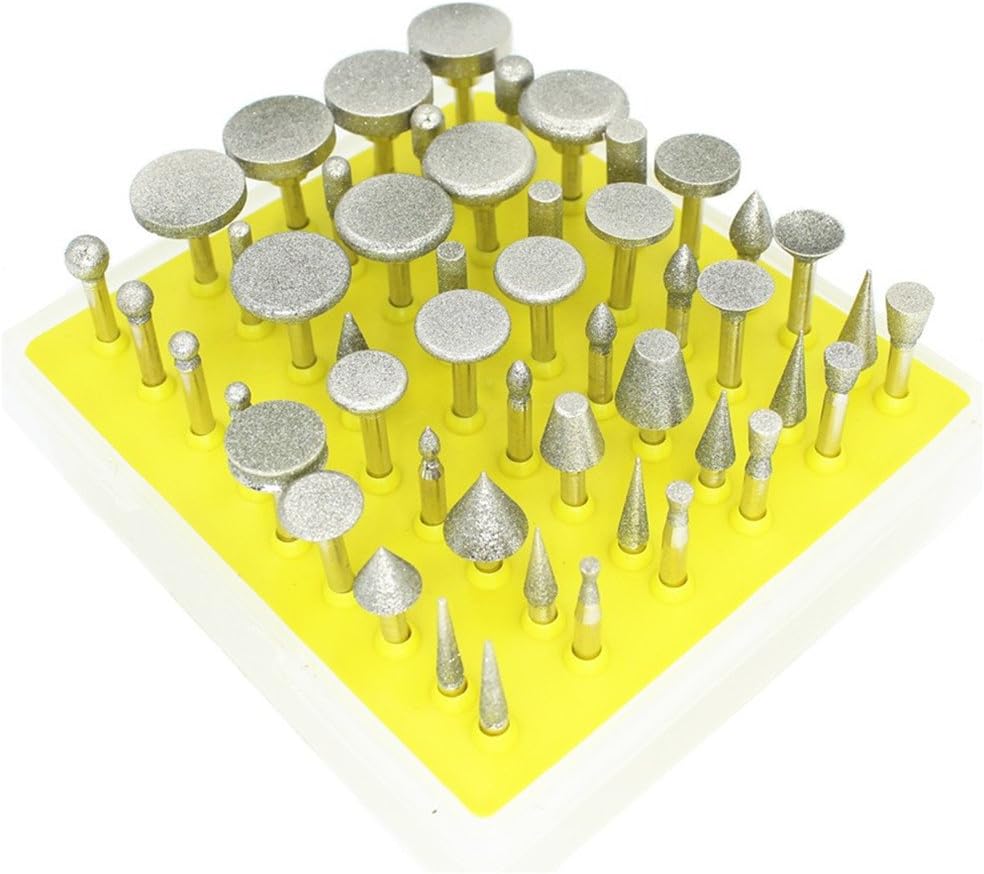 SANHOOII 50in1 Power Rotary Tool Accessories Rotary Tools Set Diamond Burrs 3.2MM Shank For DIY Carving Polishing
