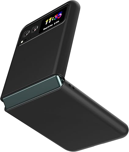 Cresee Funda para Motorola Razr 2023, Funda rígida delgada para Moto Razr 2023 - Negro Mate