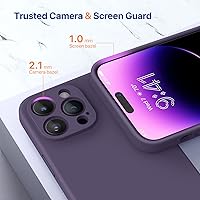 Vista 250 de Miracase Funda diseñada para iPhone 13 Pro Max con protector de pantalla, [forro de microfibra suave antiarañazos], funda protectora de silicona