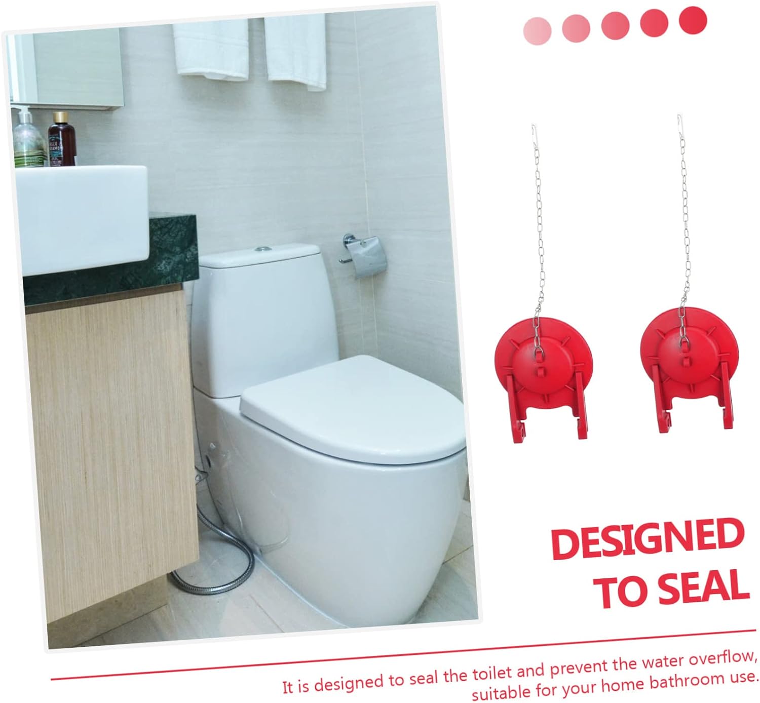 2pcs Toilet Flapper Cover Rubber Silicone Toilet Tank Accessory Flapper Seal for Maximum Flush Efficiency for Bathrooms