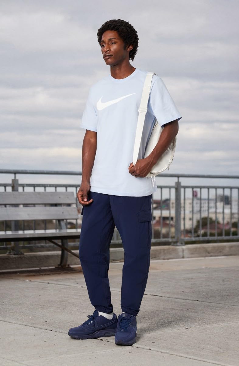 Nike Men's Sportswear Icon Swoosh T-Shirt, Black/White, 2XL