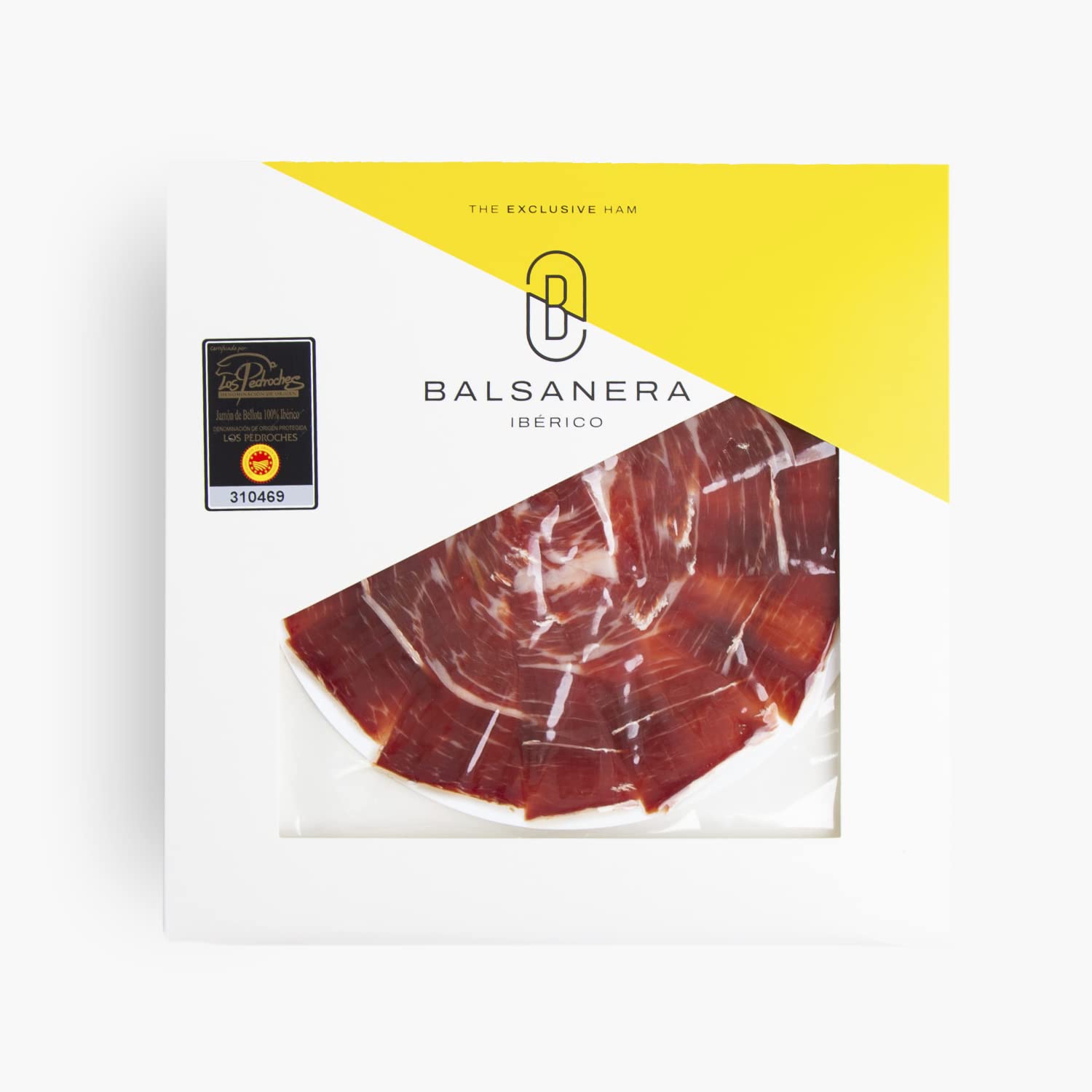 Balsanera Ibérico - Jamón de Bellota 100% Ibérico D.O. Los Pedroches | 1 sobre de 80 gr | Loncheados y Envasados al vacío | Premio 'Encina de Oro' y 'Great Taste Award' | Curación 32-40 Meses