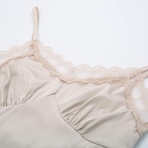 Miniatura 5 de Belle Poque - Fondos completos de encaje para mujer, para debajo de vestidos, con tirantes de espagueti ajustables, vestido tipo camisola