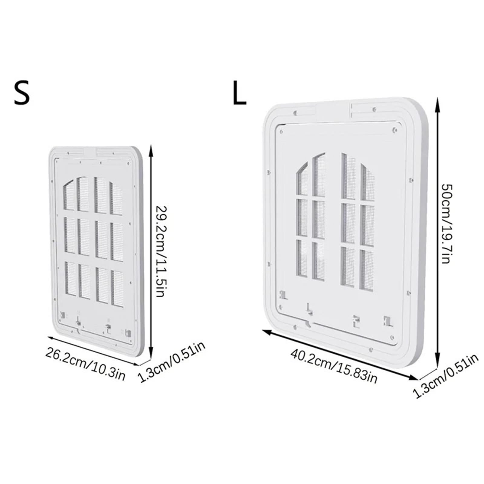 Chatiere pour Chat Porte moustiquaire for Chien et Chat, Ouverture for Animaux de Compagnie, Fermeture Automatique magnétique for Chiens pour Porte(White,S)