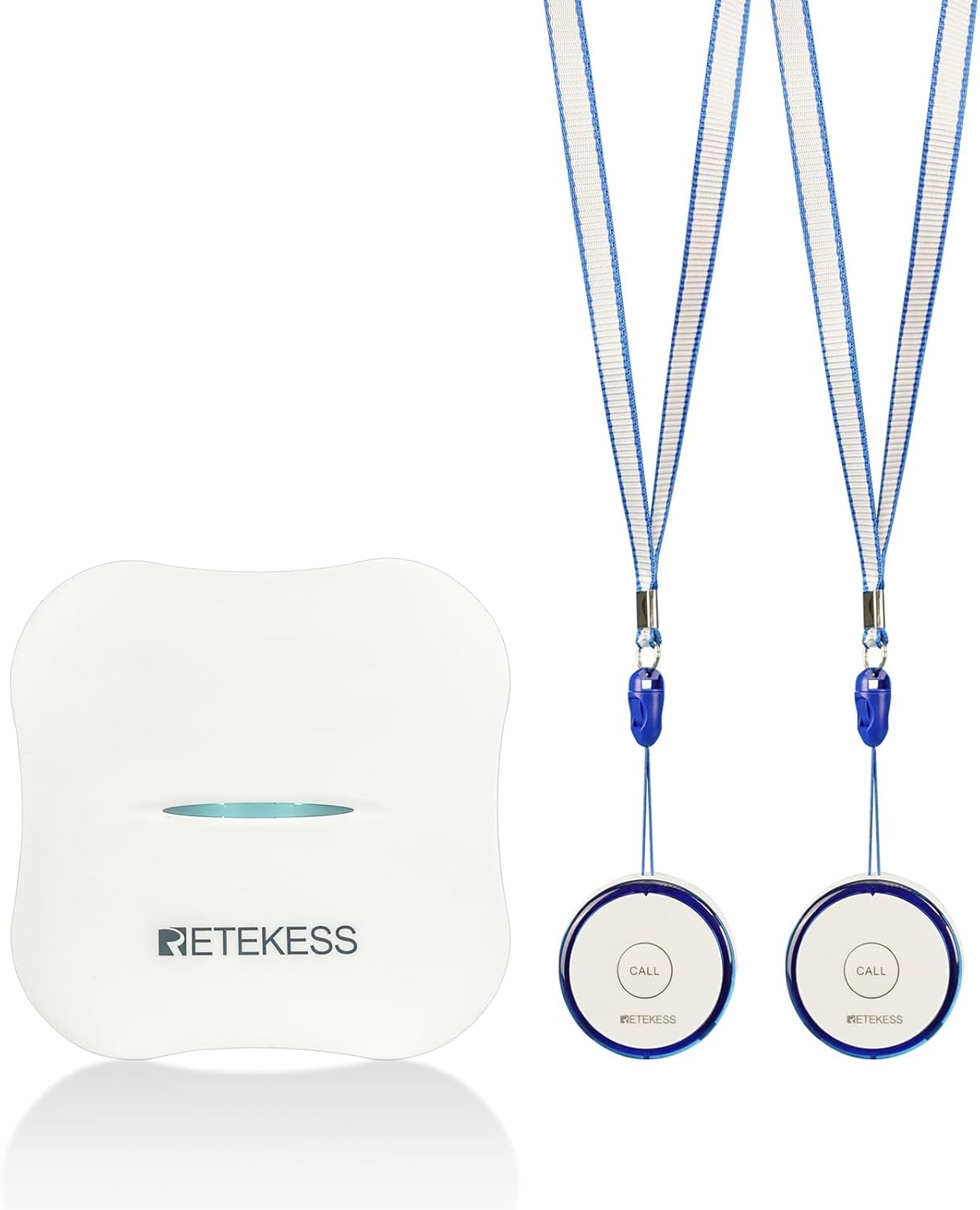 Retekess TH011 WiFi Rechargeable Caregiver Pager,Life Alert System for Seniors,Low Battery Reminder,1 Receiver 2 Emergency Call Button at Home for Patient,Disabled,Elderly Retekess TH011 WiFi Rechargeable Caregiver Pager,Life Alert System for Seniors,Low Battery Reminder,1 Receiver 2 Emergency Call Button at Home for Patient,Disabled,Elderly