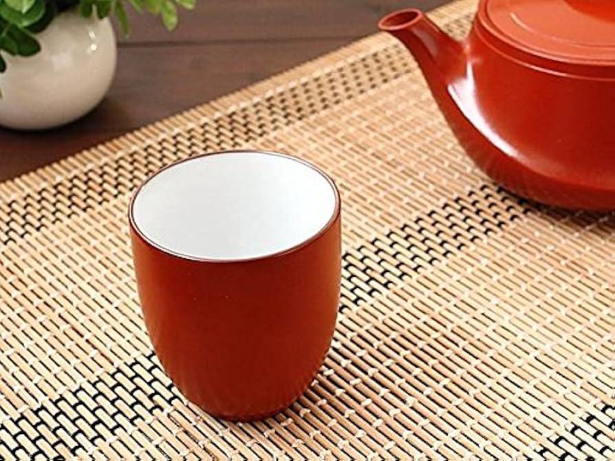 小さな常滑焼　朱泥　湯呑み５個　茶托お付けします 小さな常滑焼 朱泥 湯呑み5個 茶托お付けします